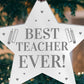 BEST TEACHER EVER Gift Acrylic Hanging Star Teacher Gifts