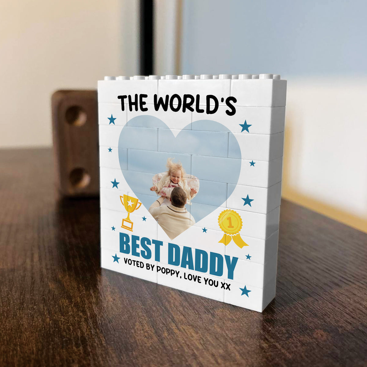 Personalised Gift For Dad For Fathers Day Best Daddy Gift Block