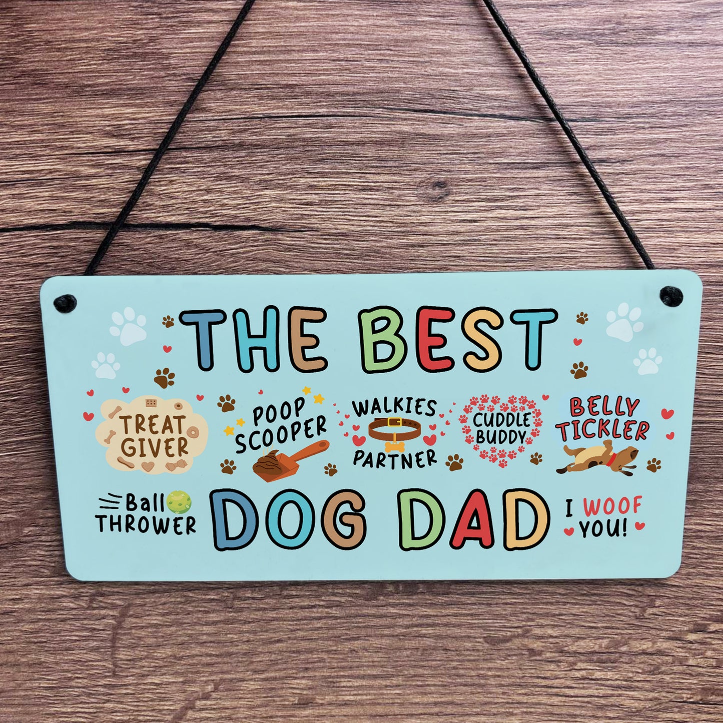 Funny Fathers Day Birthday Gift For The Best Dog Dad Gift Woof