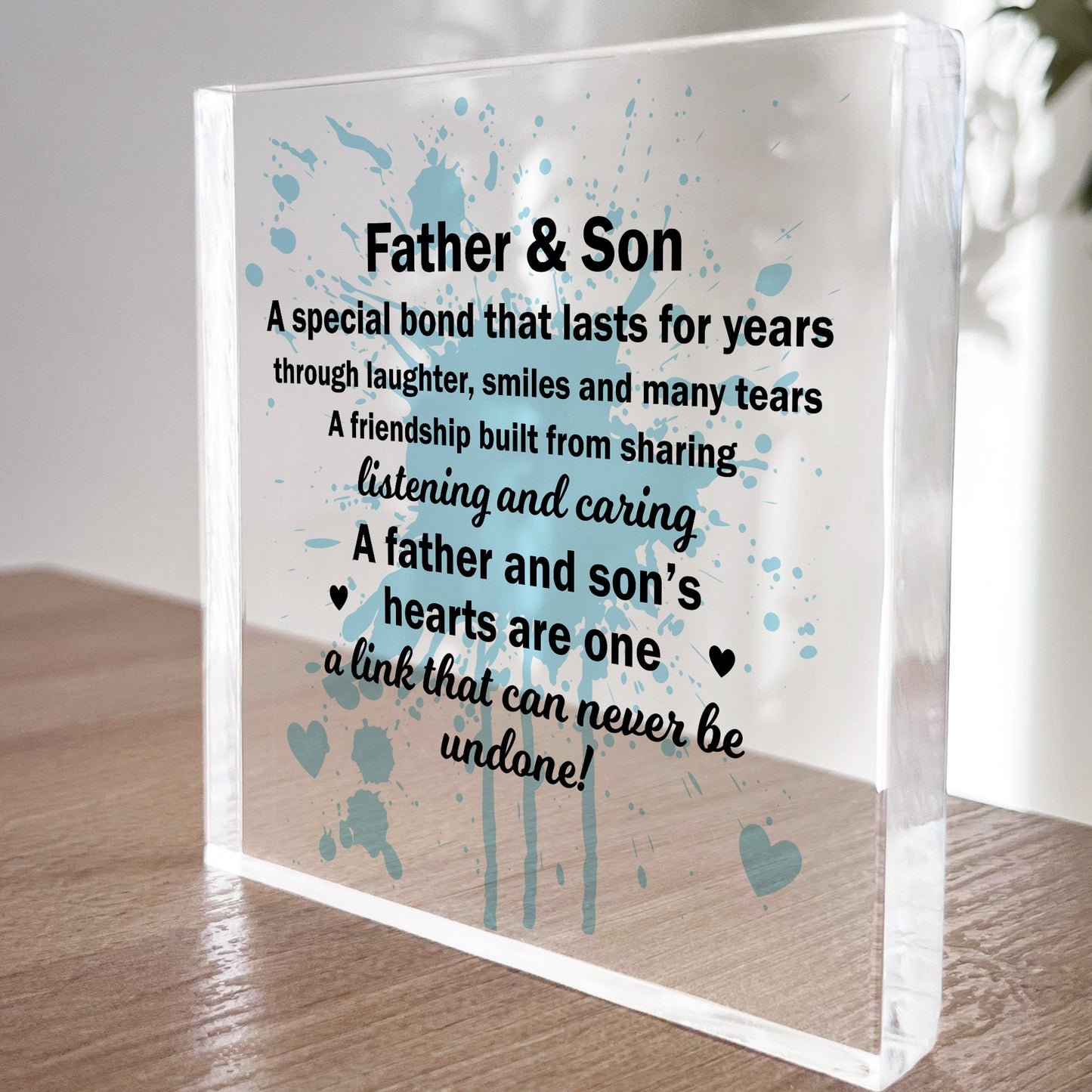 Father and Son Plaque Dad and Son Gifts Fathers Day Gift for Dad