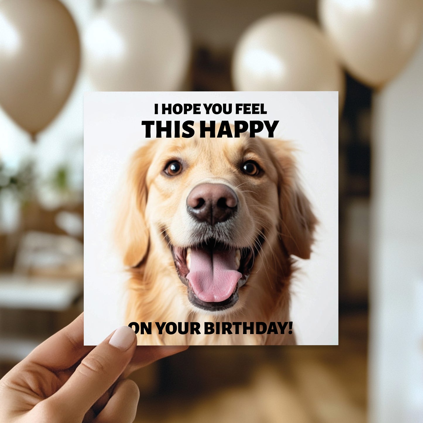 Funny Birthday Card For Him Hope You Feel This Happy Dog Card