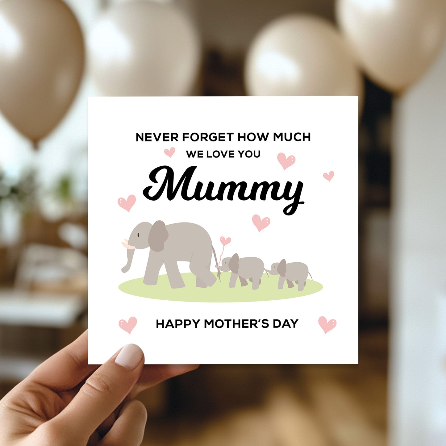 Elephant Mothers Day Card For A Special Mummy Card From Daughter