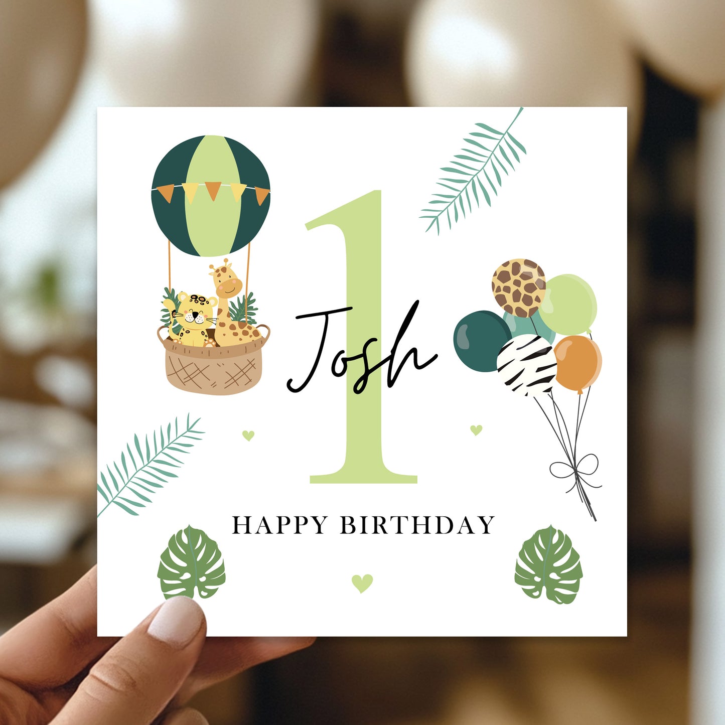 Personalised 1st Birthday Card Baby Boy First Birthday Card Boys