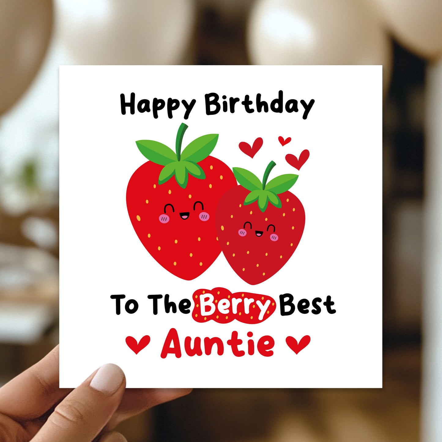 Birthday Card For Auntie Happy Birthday To The Berry Best Auntie