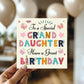 Granddaughter Birthday Card For Granddaughter Age 1 3 5 6 7 8