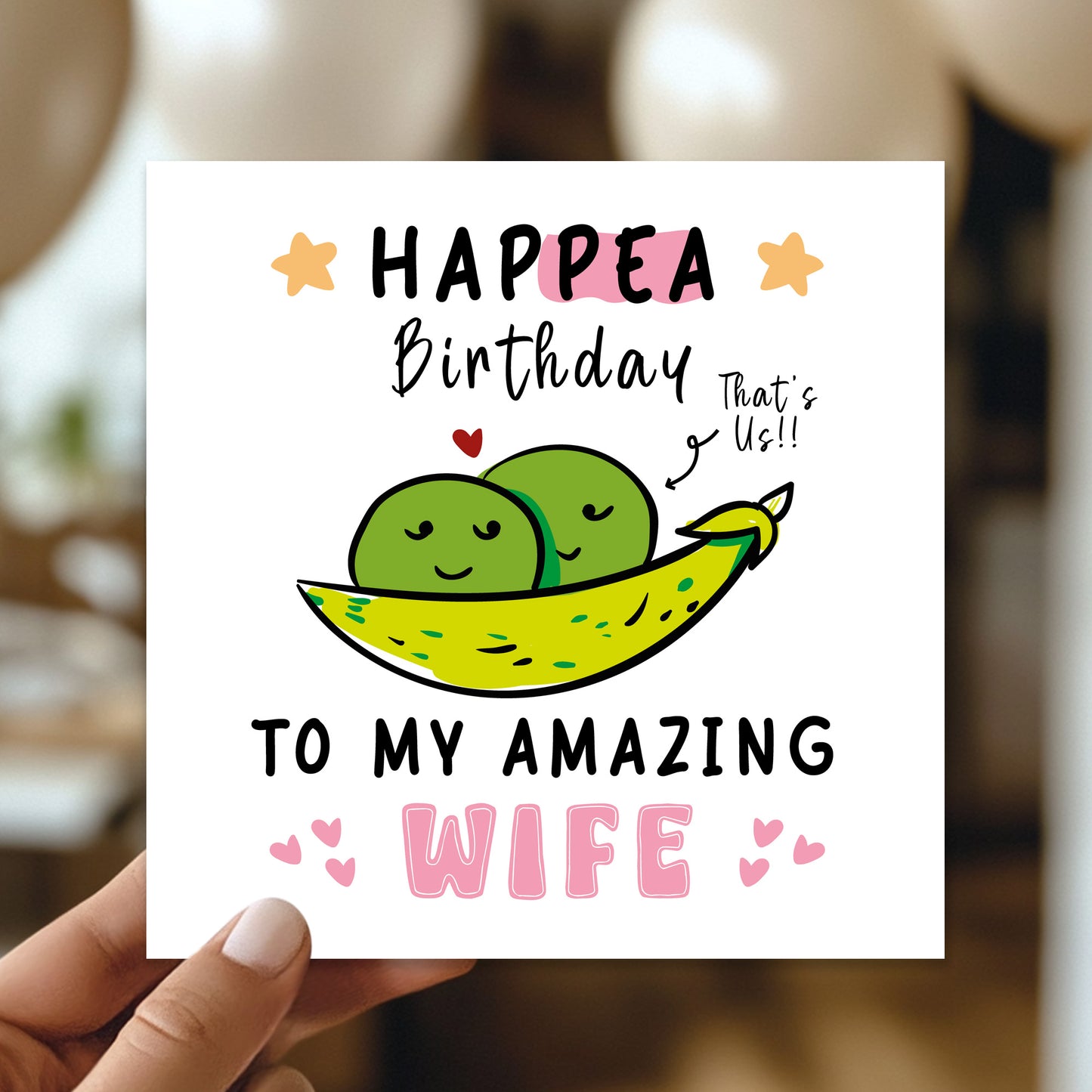 Funny Happy Birthday Card For Wife With Kraft Envelope Included