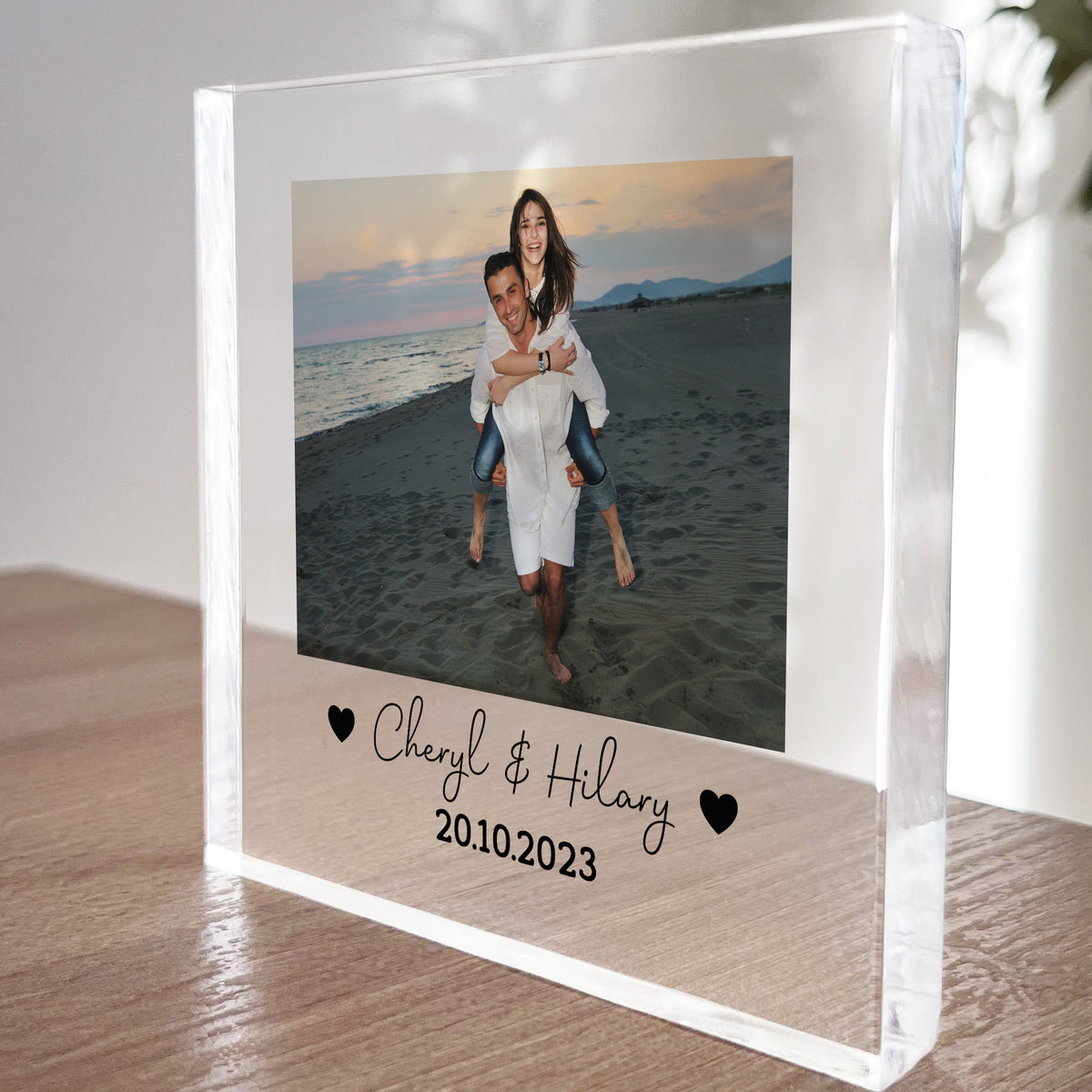 Personalised Anniversary Photo Plaque Him Her Boyfriend