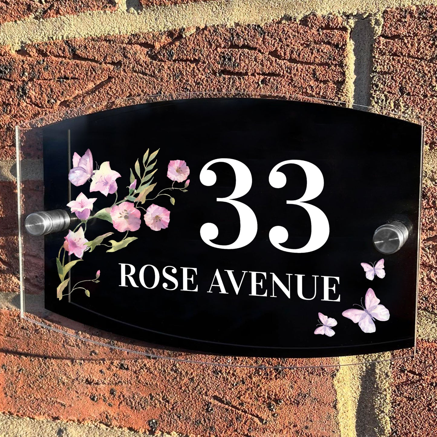 Contemporary Personalised House Sign Door Number Adddress Plaque