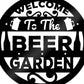 Beer Garden Welcome Signs For Outside Home Bar Pub 23x23cm