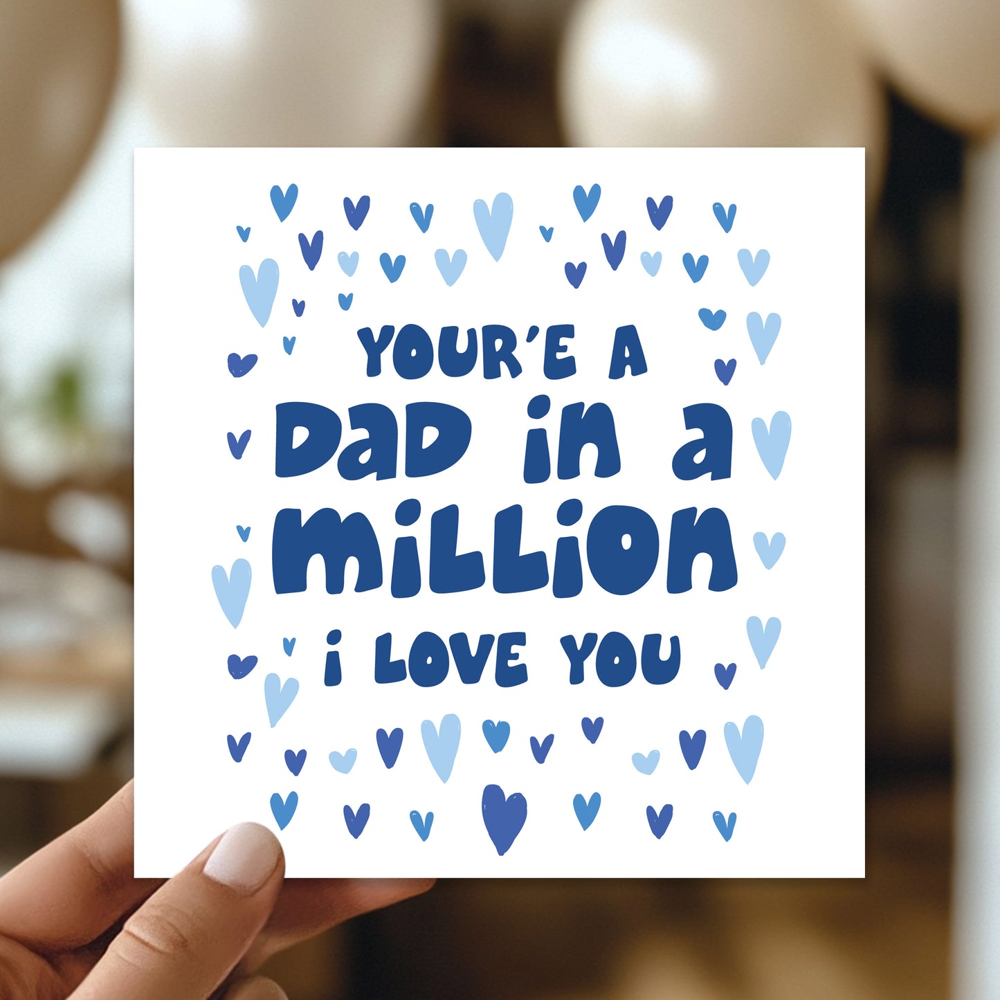 Card For Dad For Fathers Day DAD IN A MILLION Card With Envelope