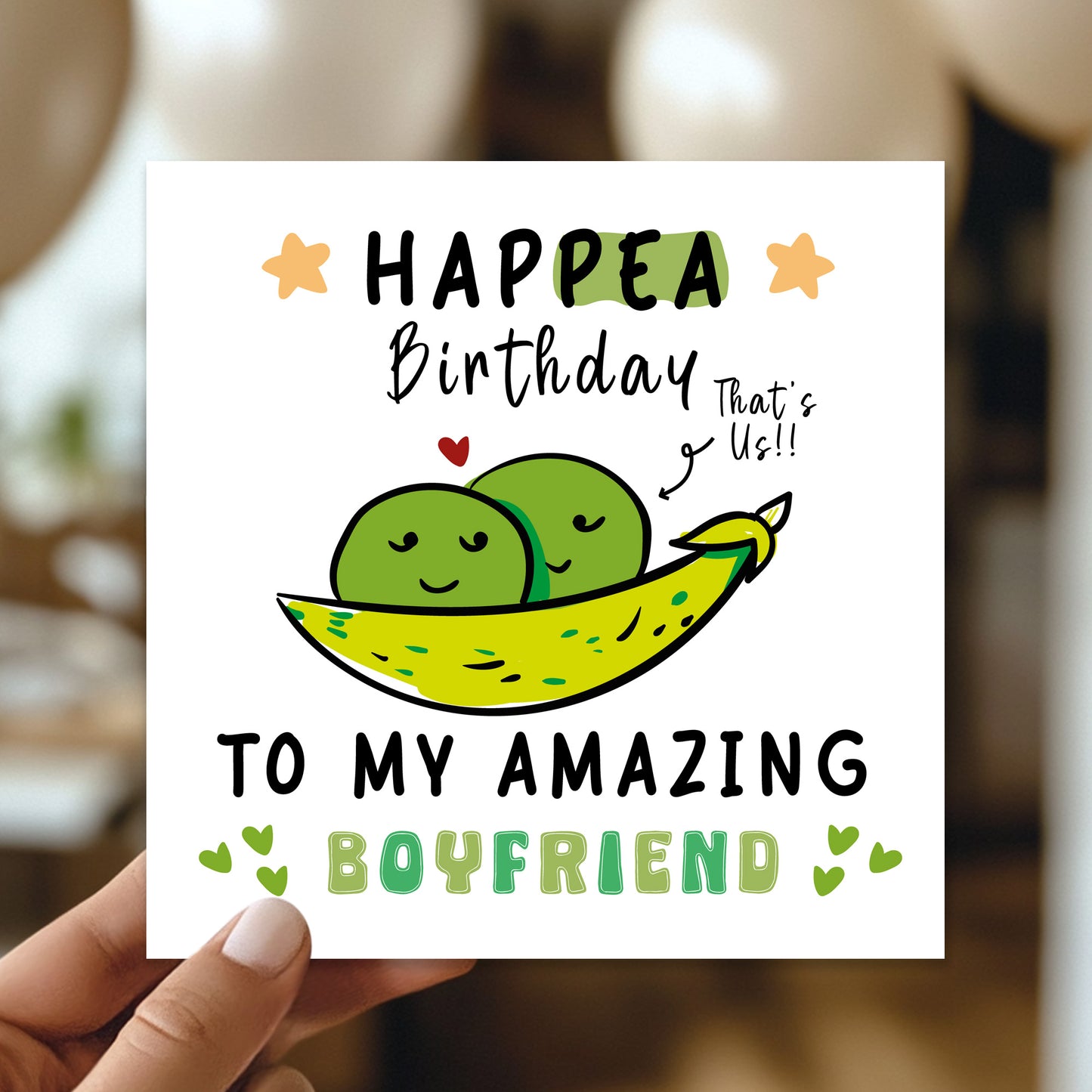 Funny Happy Birthday Card For Boyfriend With Kraft Envelope