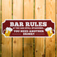 Acrylic Bar Sign Bar Rules Plaque Bar Accessories for Home Pub