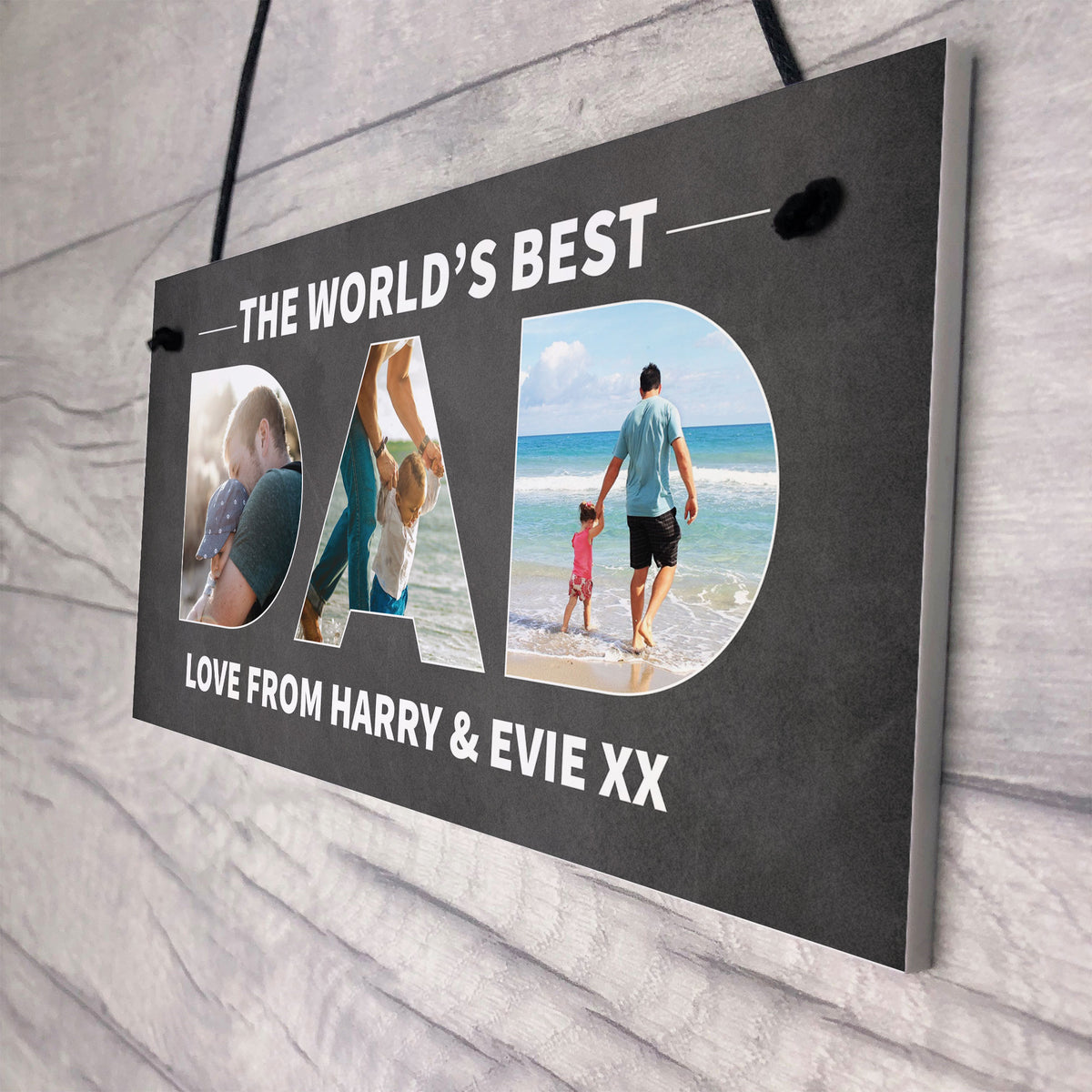 Personalised Gift For Dad Hanging Photo Plaque Dad Gift