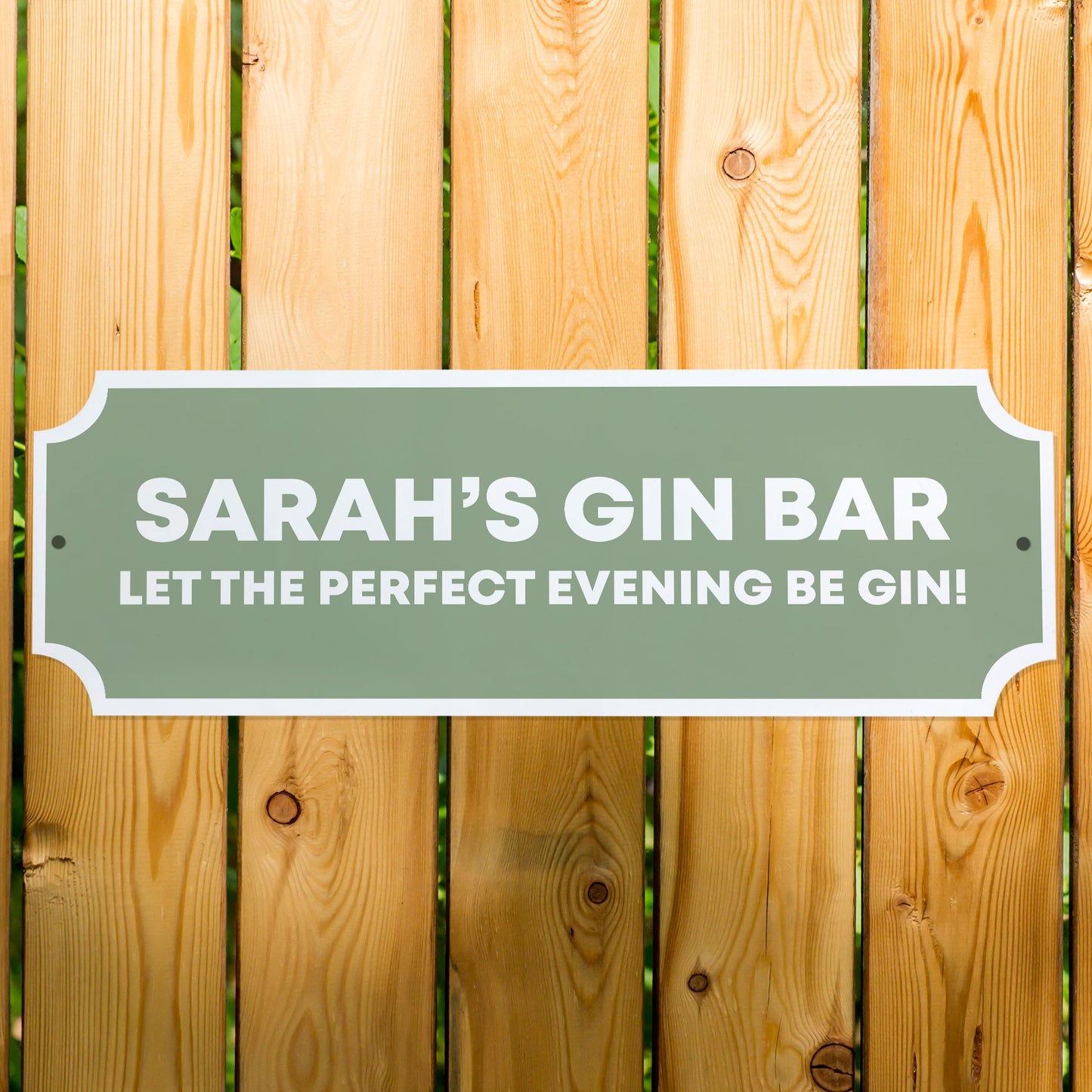 Personalised Gin Bar Sign For Home Bar Funny The Evening Be Gin