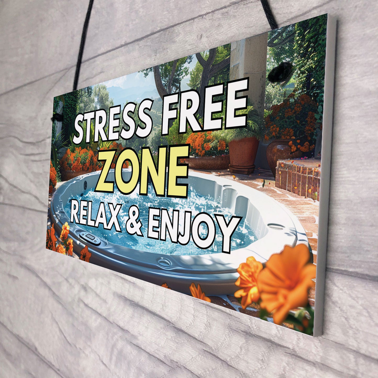 Hot Tub Stress Free Zone Novelty Hot Tub Accessories For Garden