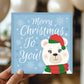 Merry Christmas Card For Kids Son Daughter Cute Xmas Card
