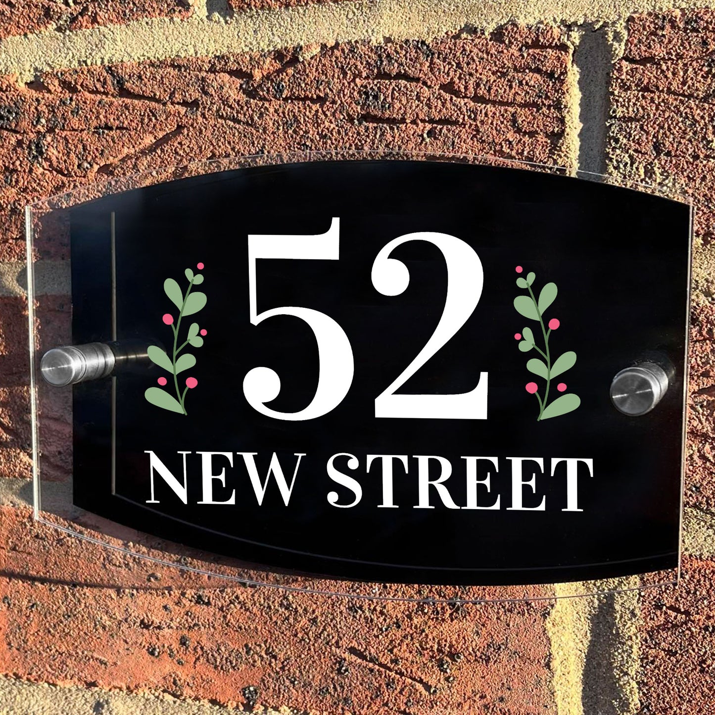 Contemporary Moden Door House Sign Acrylic & Aluminium Door Sign