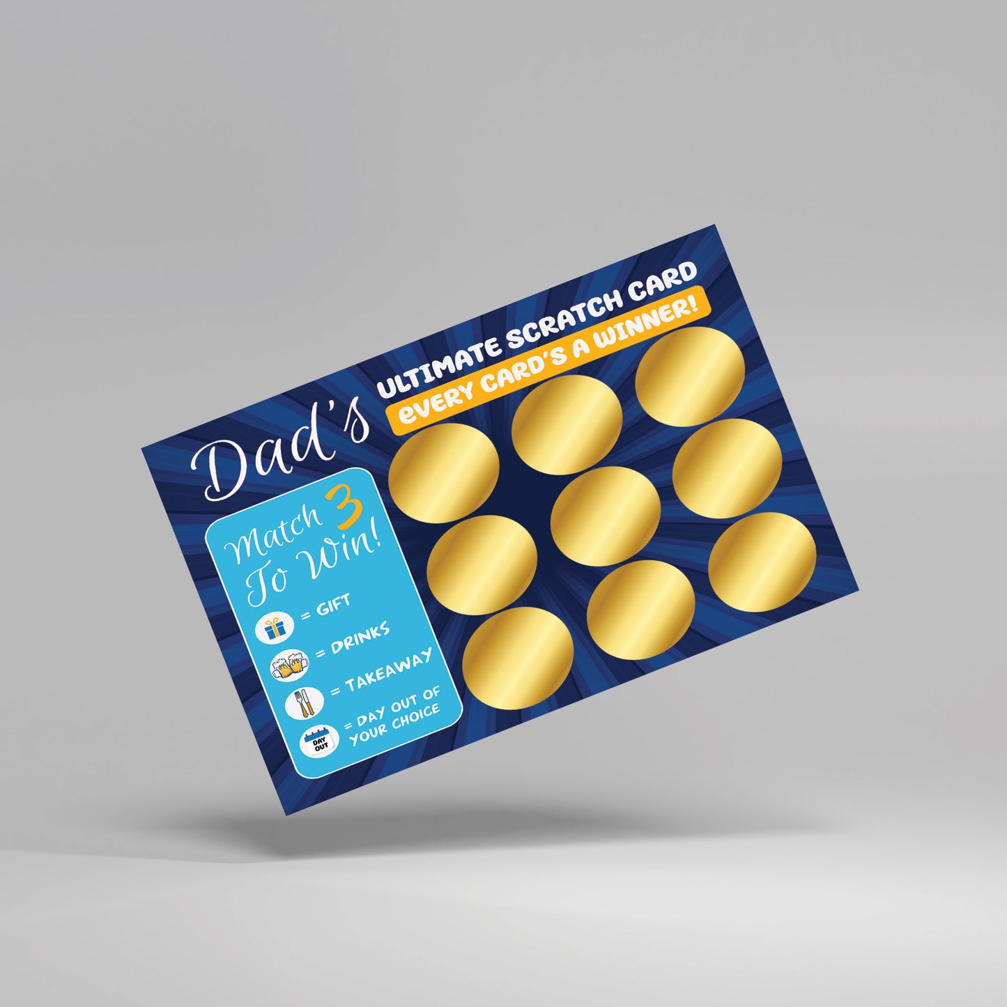 Novelty Scratch Card Gifts for Dad Birthday Fathers Day