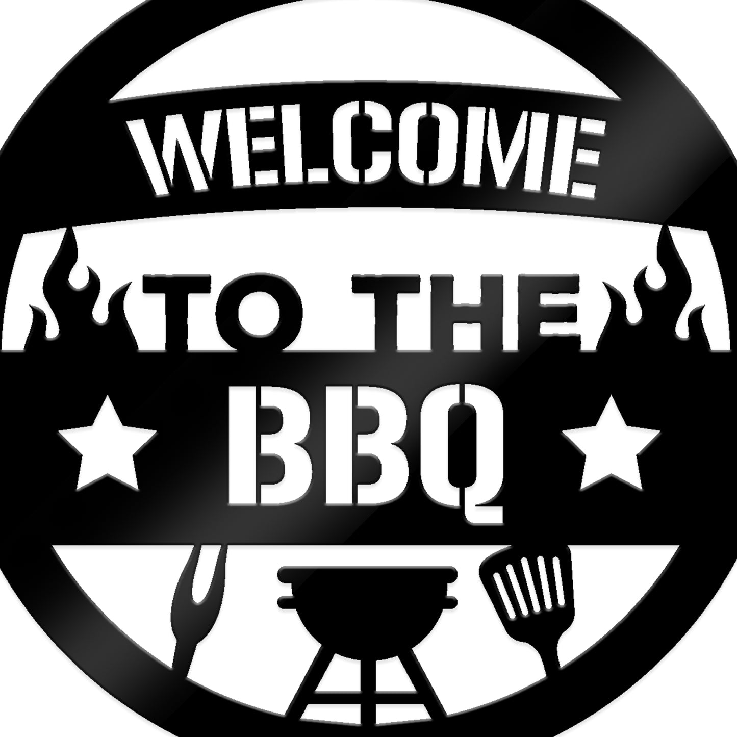 BBQ Sign For Garden Welcome To The BBQ Plaque Hanging Wall Decor