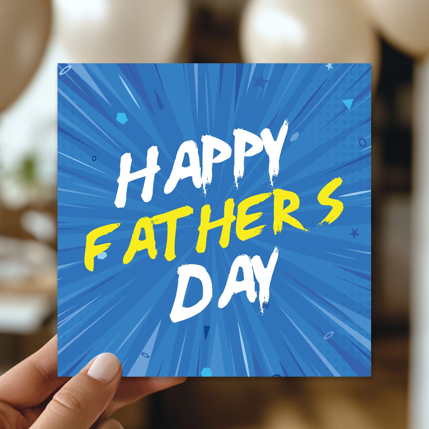 Happy Fathers Day Card For Dad 145 x 145mm With Kraft Envelope