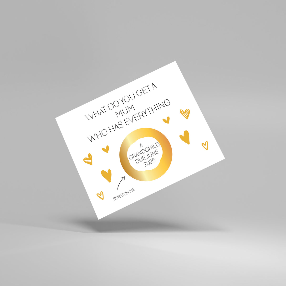Mum Pregnancy Scratch Off Card for Mum Grandchild Reveal Card