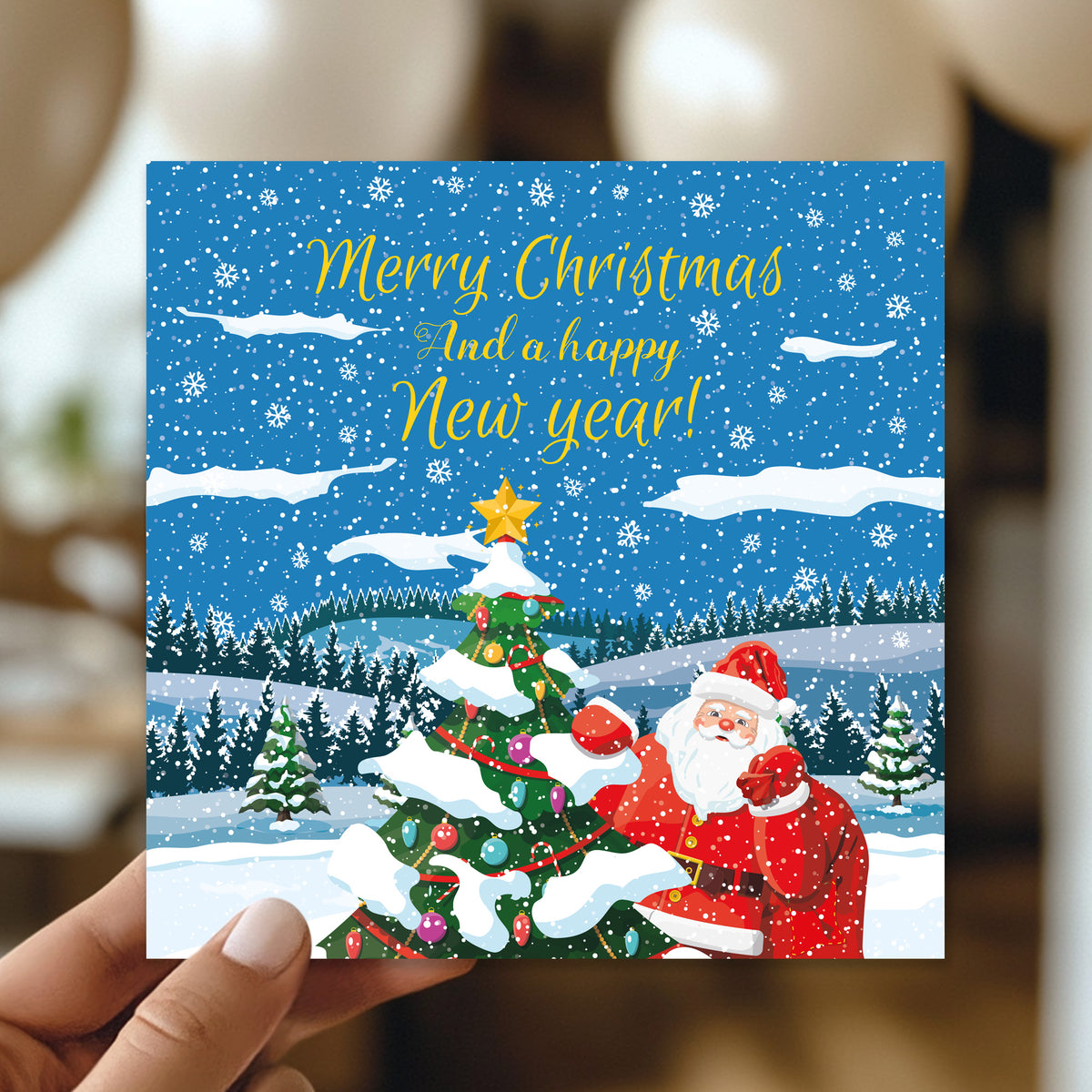 Christmas Card For Friends and Family Santa Xmas Cards For Kids