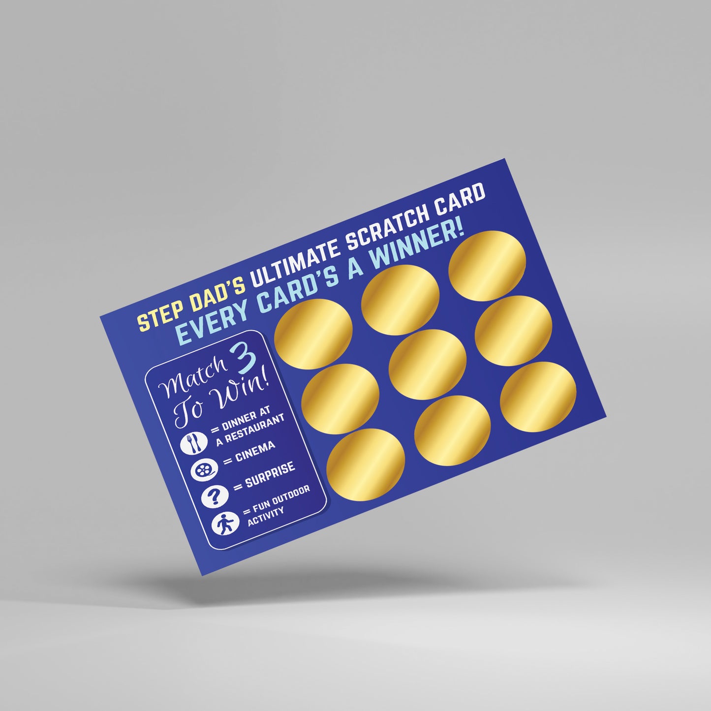 Fathers Day Gift Step Dad Scratch Card Stepdad Birthday Gift