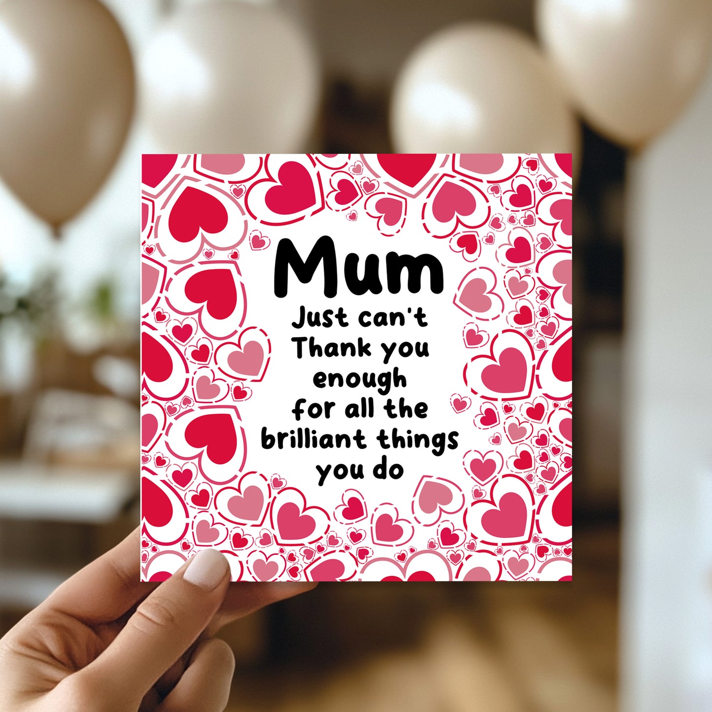 Mum Card For Birthday, Mothers Day Card With Envelope