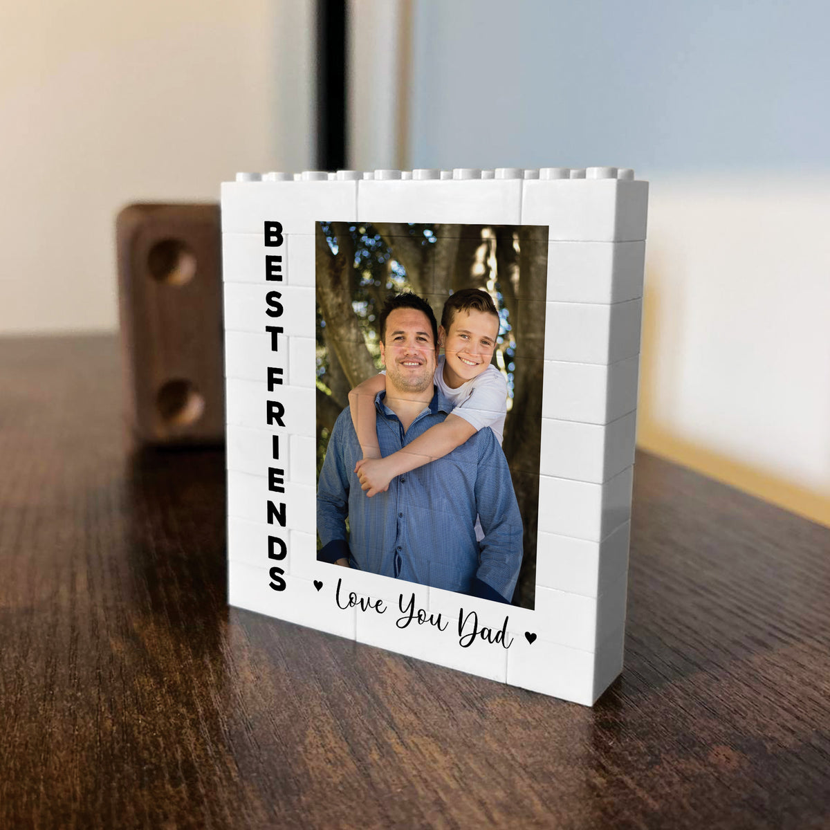 Personalised Best Friend Brick Photo Block Gift for Dad