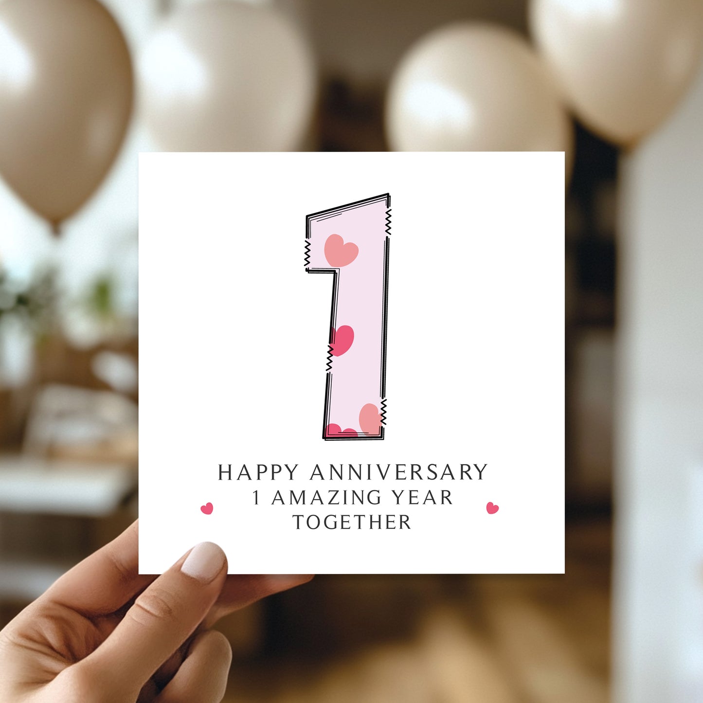 1st Wedding Anniversary Card With Envelope 1st Anniversary Card