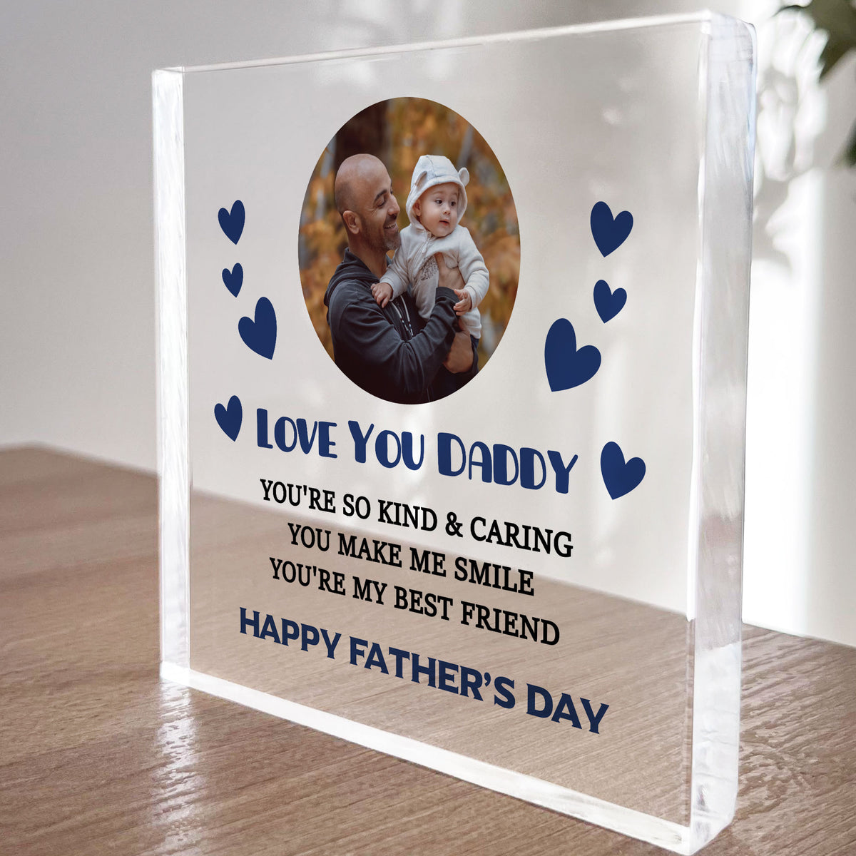 Gift For Dad Daddy For Fathers Day Personalised Photo Plaque
