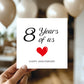 8th Anniversary Card For Husband Wife Boyfriend Girlfriend