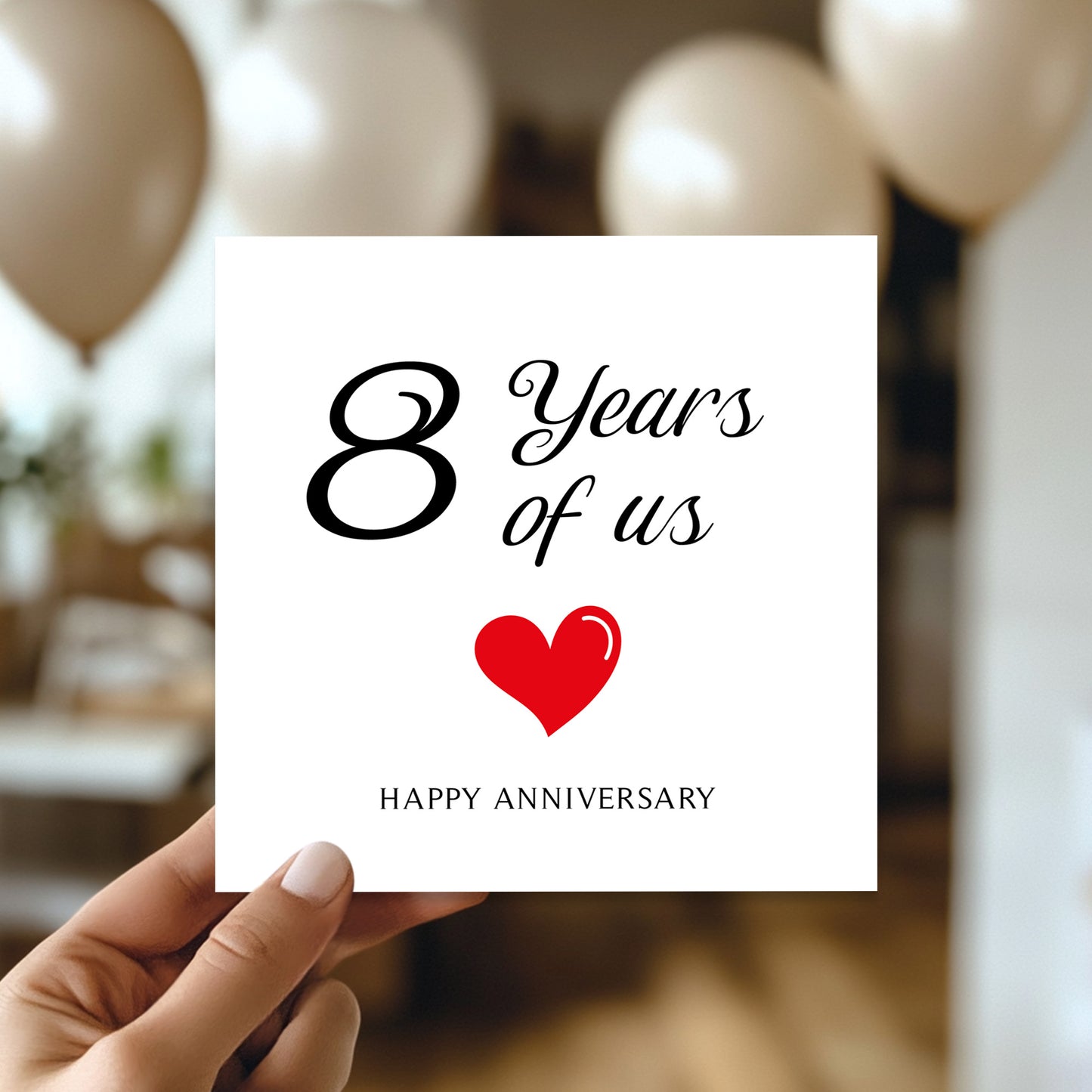 8th Anniversary Card For Husband Wife Boyfriend Girlfriend