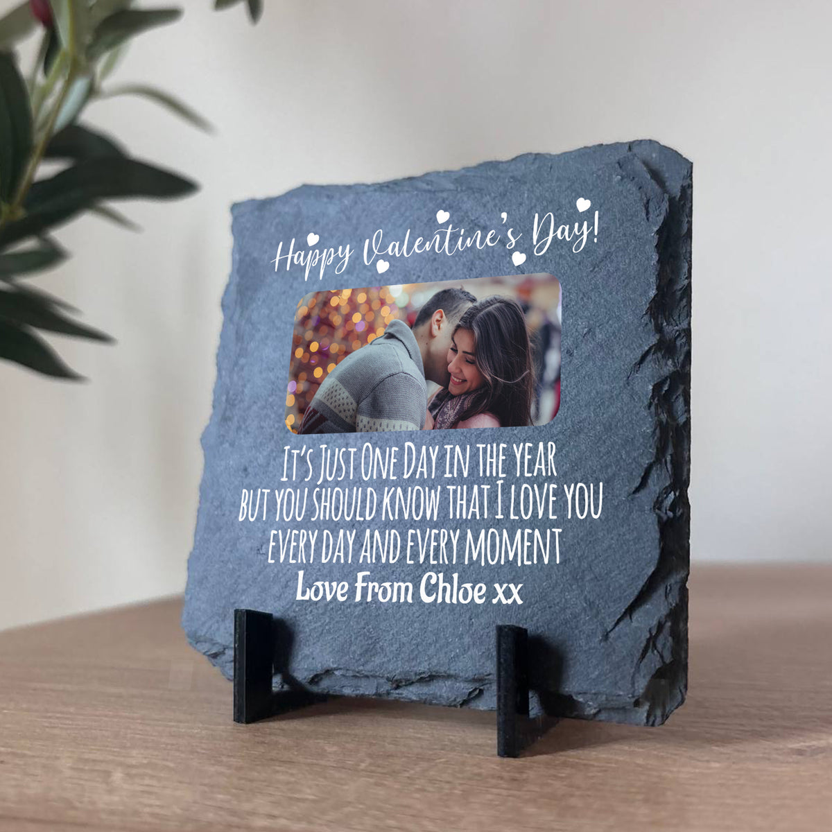 Personalised Valentines Day Gift For Couple Slate Sign