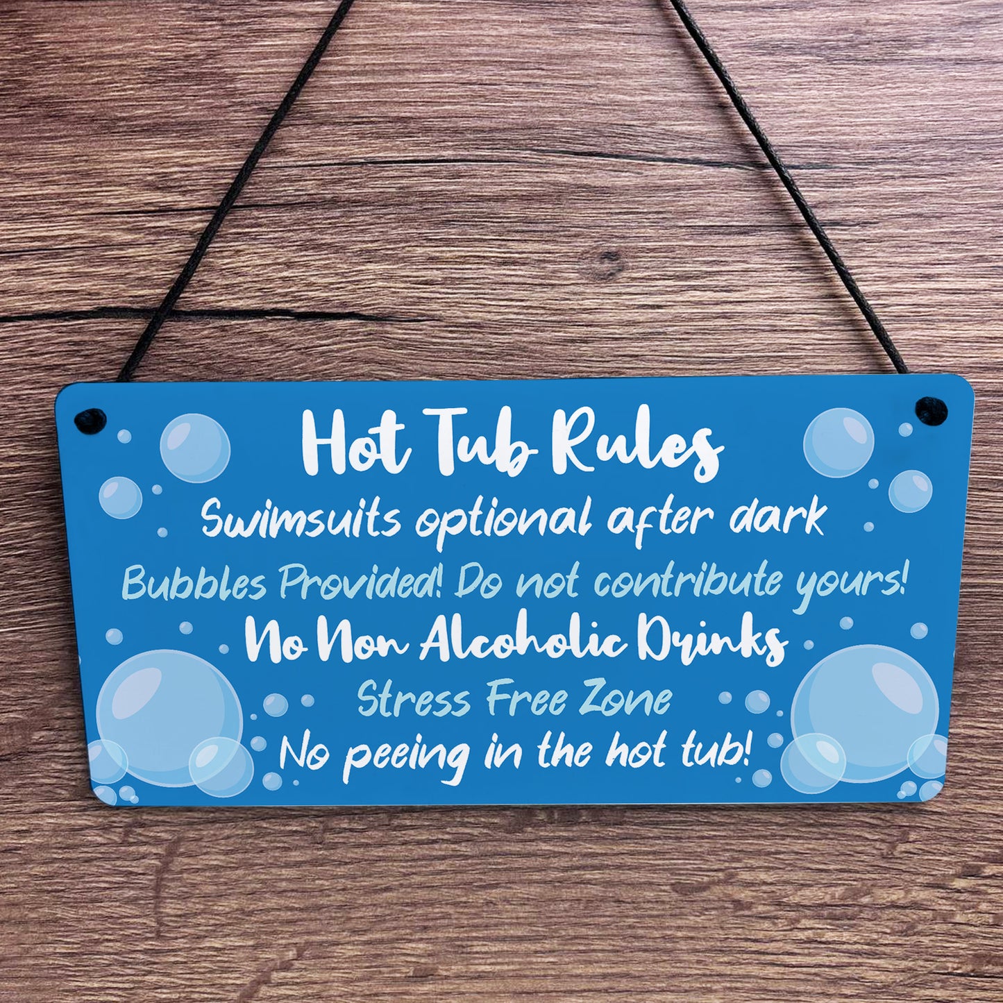 Hot Tub Rules Sign For Outside Hanging Shed Plaque Yard Sign