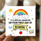 First Day Of School Card For Daughter With Kraft Envelope