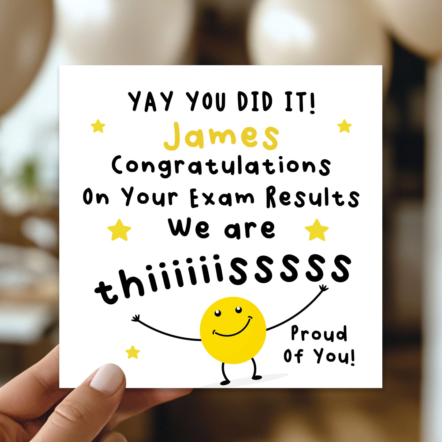 Personalised Congratulations Well Done Card Proud of You Card