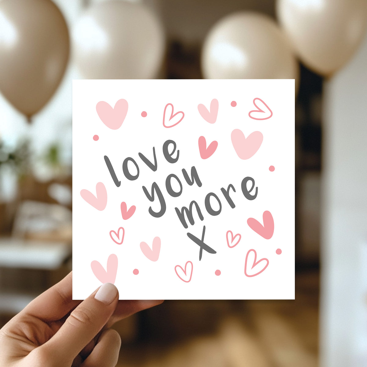 Valentines Day Card For Him Her, Love You More Card, Anniversary