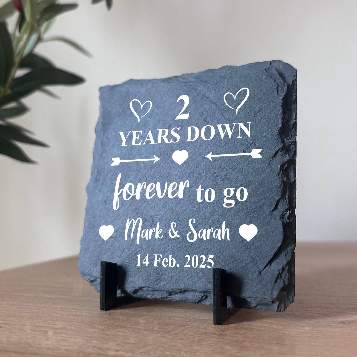 2nd Anniversary Gift For Husband Wife PERSONALISED 2 Years Down