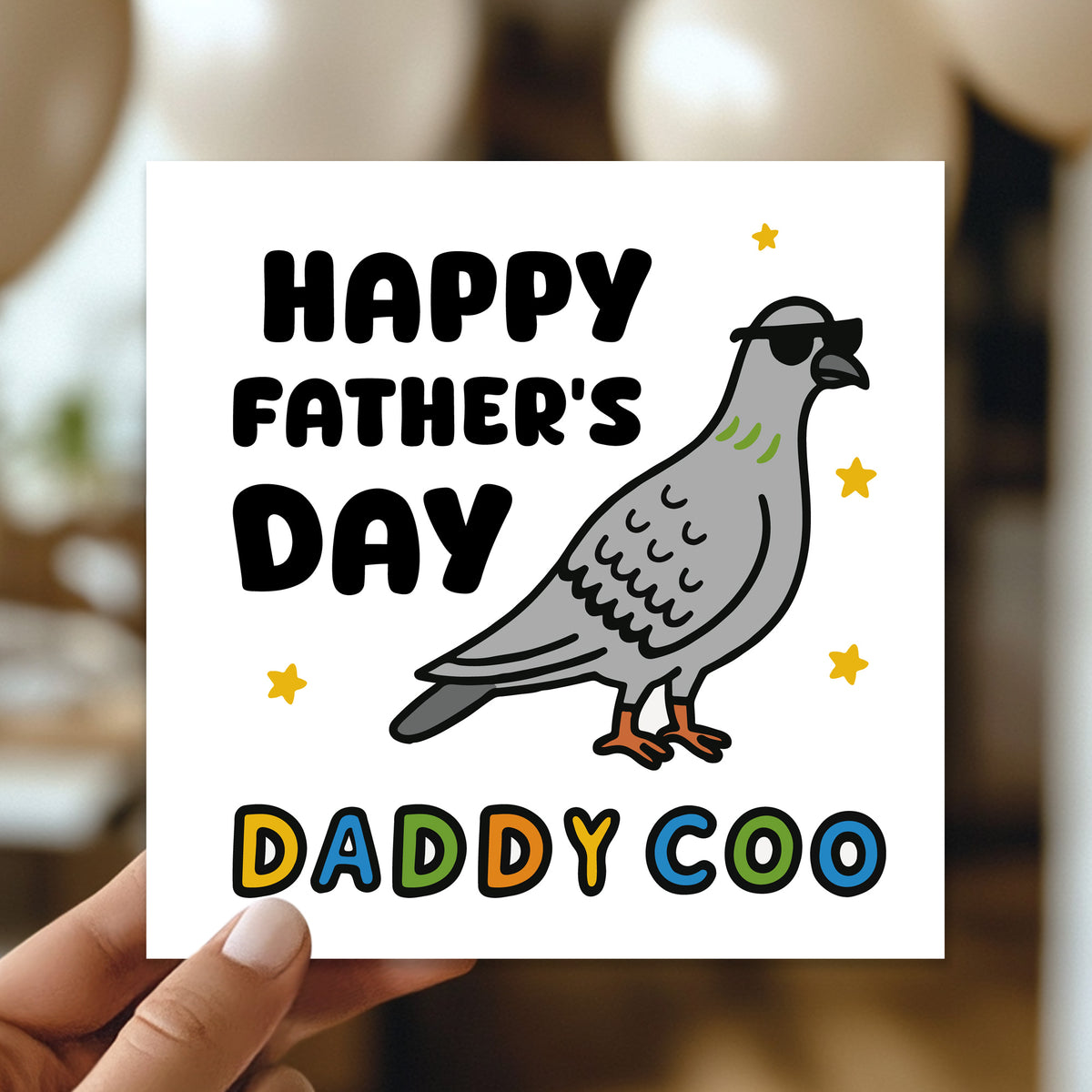 Funny Card For Dad For Fathers Day DADDY COO Card With Envelope