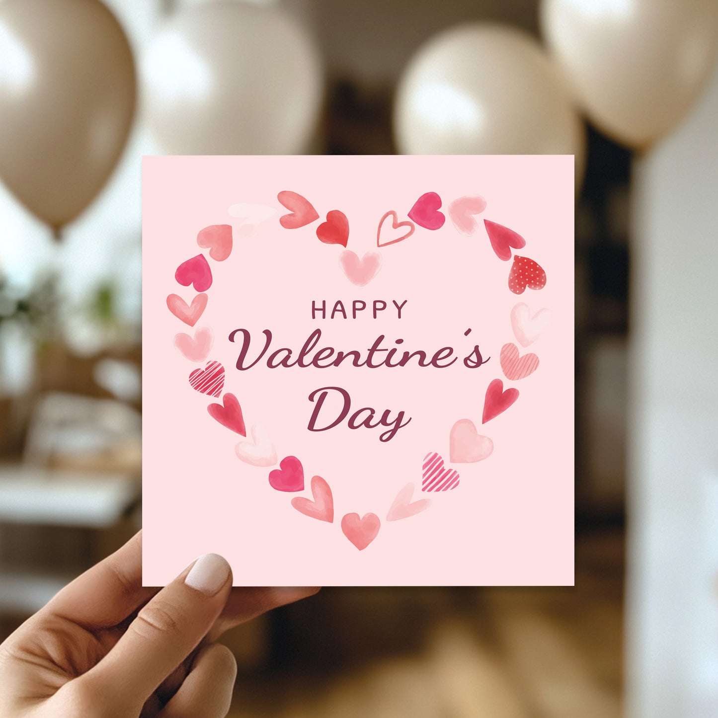 Valentines Card For Her 14x14 Card With Kraft Envelope Wife