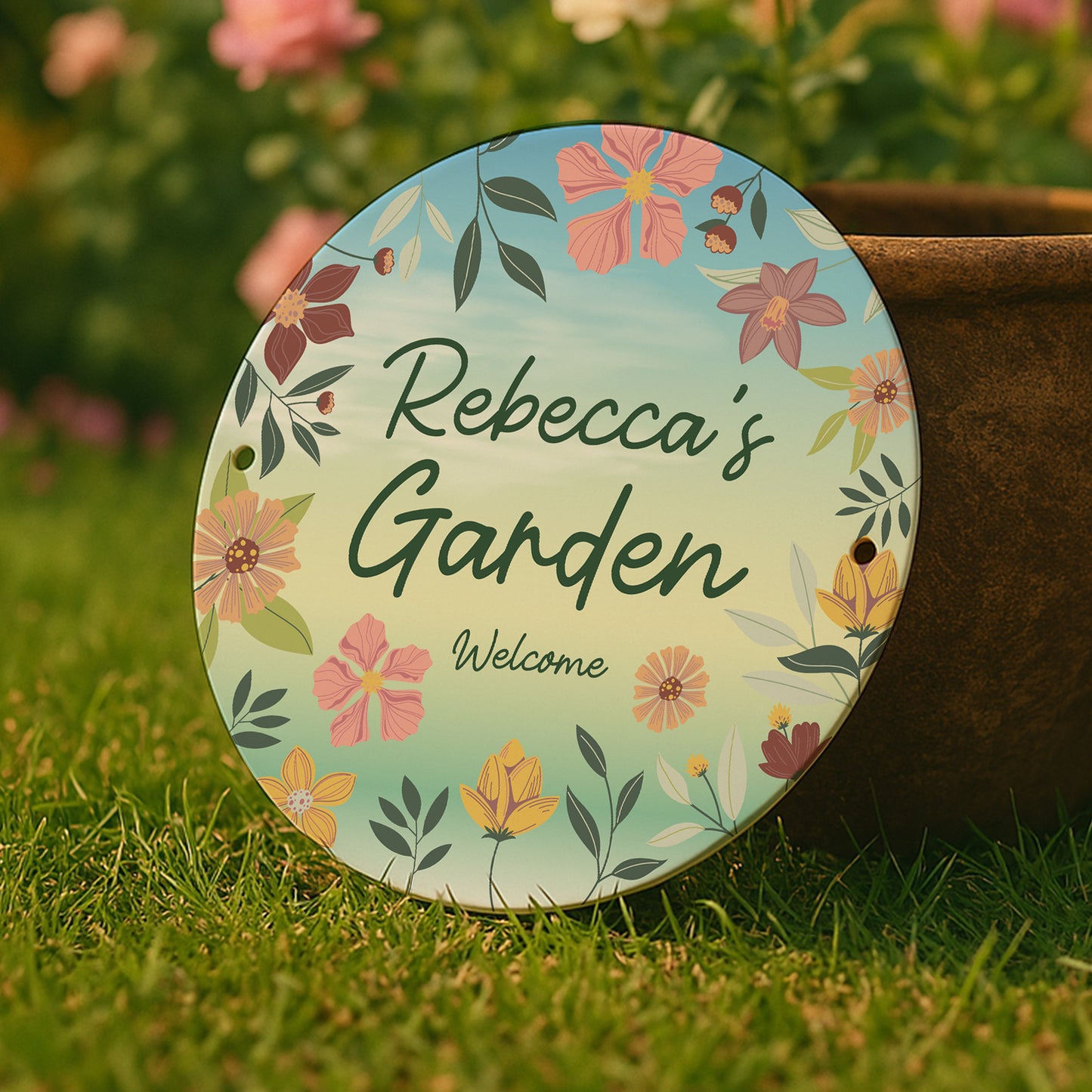 Personalised Garden Sign For Outside Garden Plaques Novelty Gift