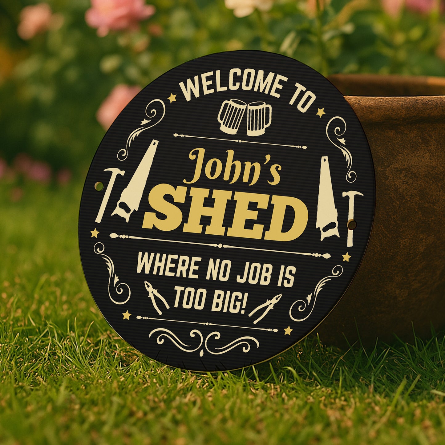 Personalised Shed Sign Any Name Door Wall Shed Plaque Garage