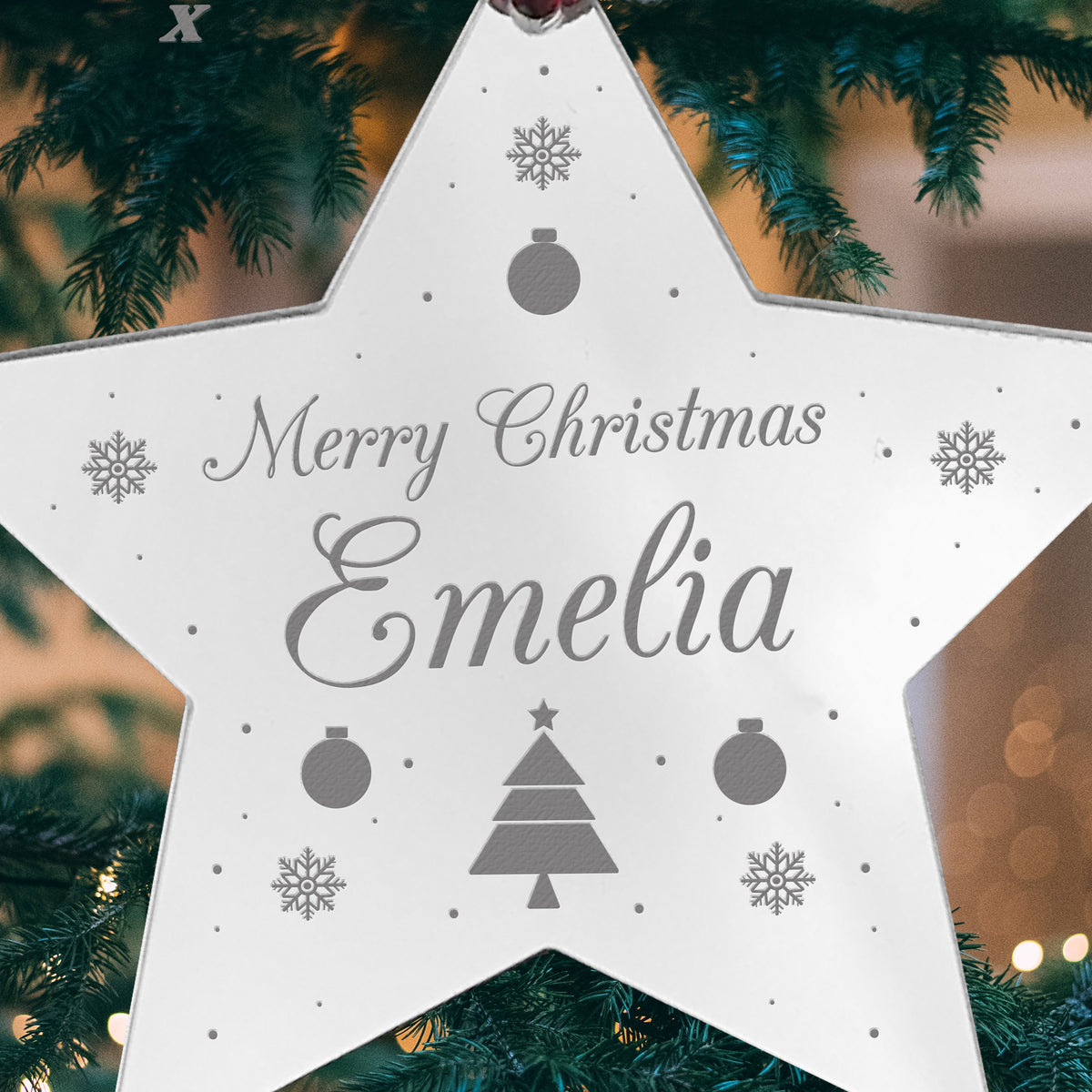 Personalised Christmas Bauble For Daughter Son Acrylic Decor