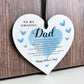 Dad Fathers Day Hanging Heart Gift For Dad From Daughter Son
