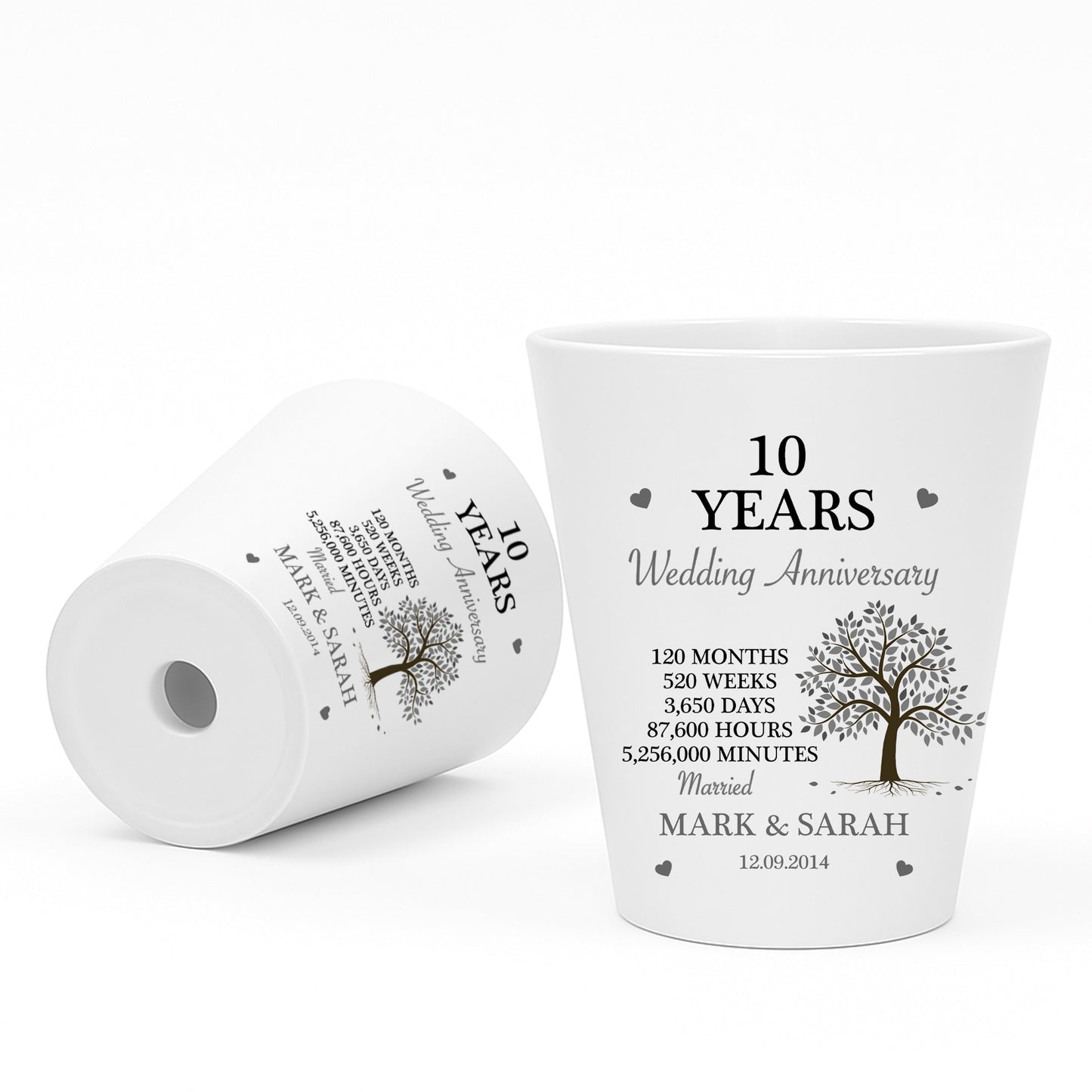 Personalised 10th Anniversary Gift Husband Wife Wedding Plant Po