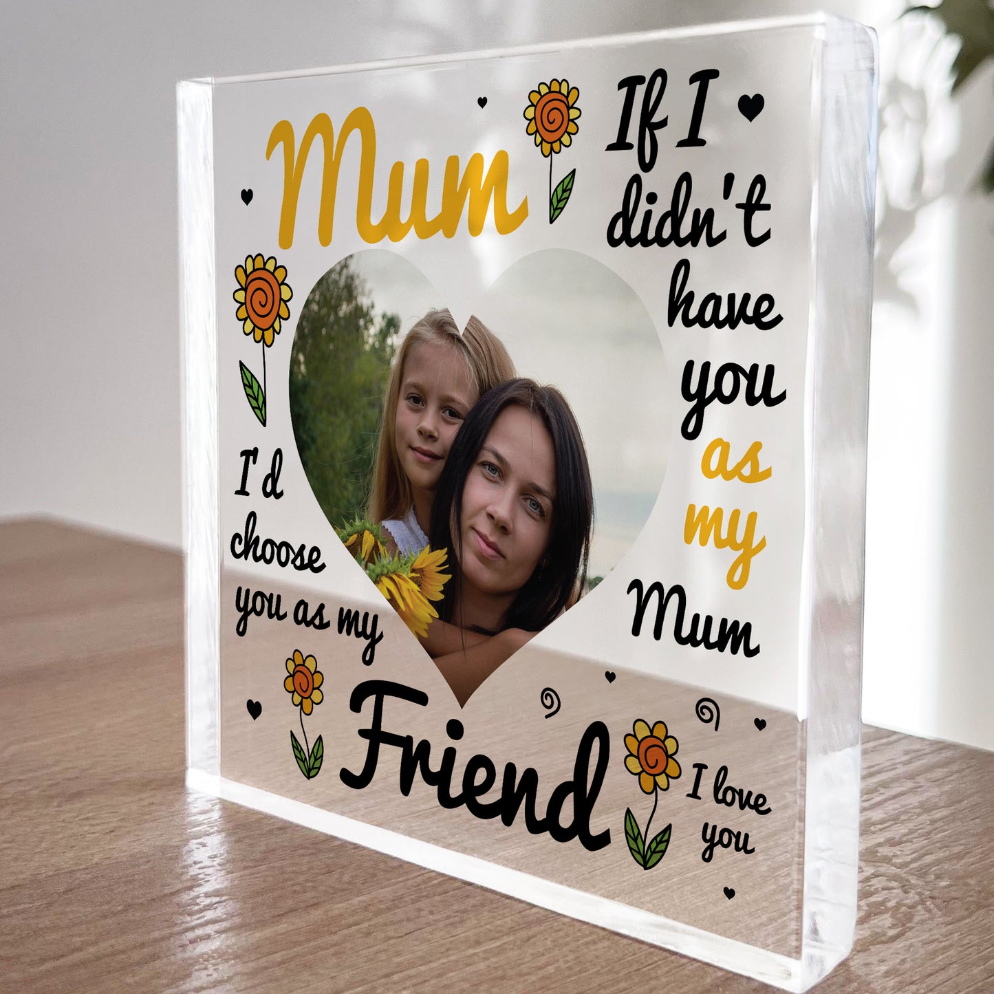Personalised Mum Gift, Photo Plaque, Best Friend Gift, Mum Gifts