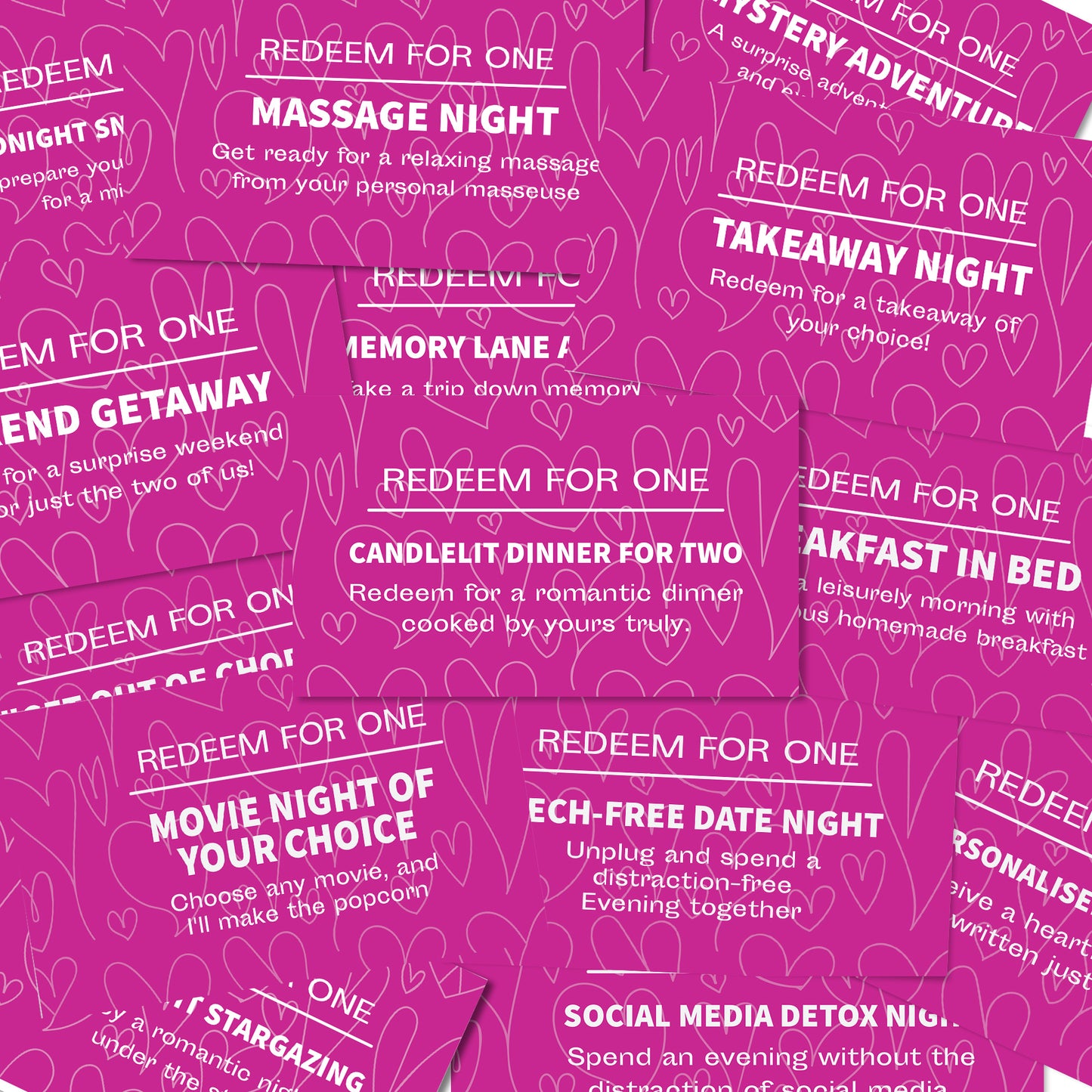 Fun Birthday Gift For Girlfriend Bundle of 2 Coupon Books