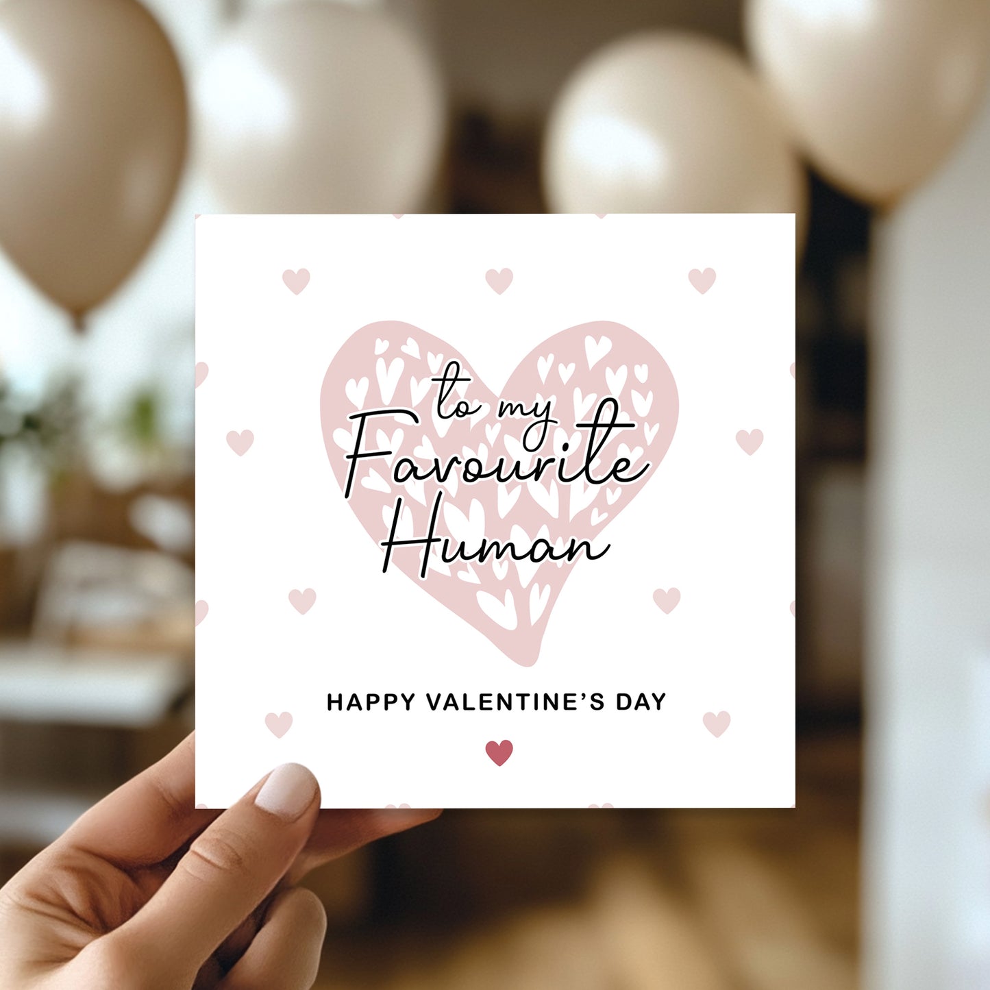 Card For Favourite Human, Boyfriend Valentines Card, For Him Her