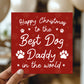Happy Christmas To The Best Dog Daddy Card From The Dog Puppy